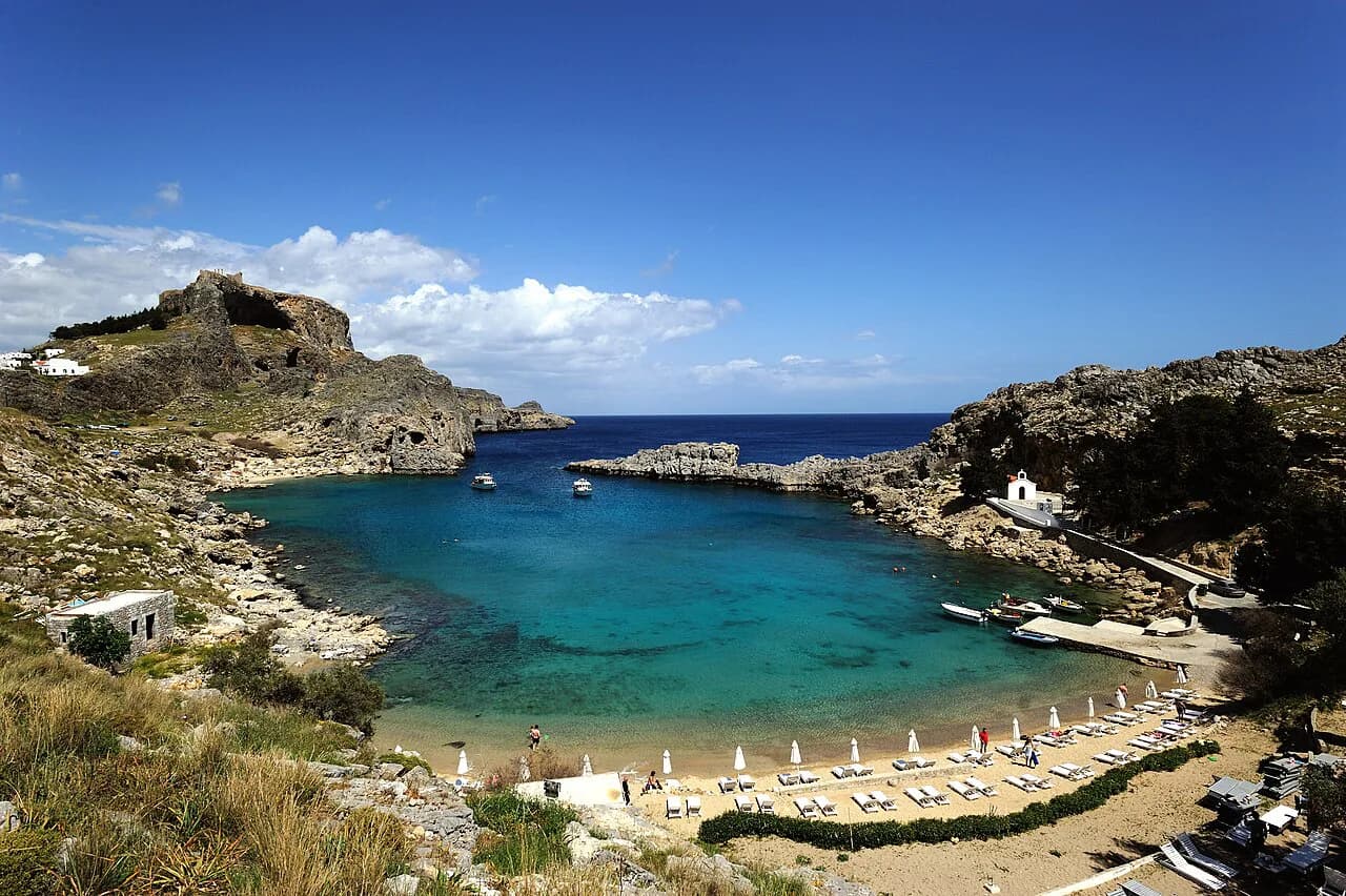 St Paul's Bay, Lindos: Beach Guide for Rhodes Travellers