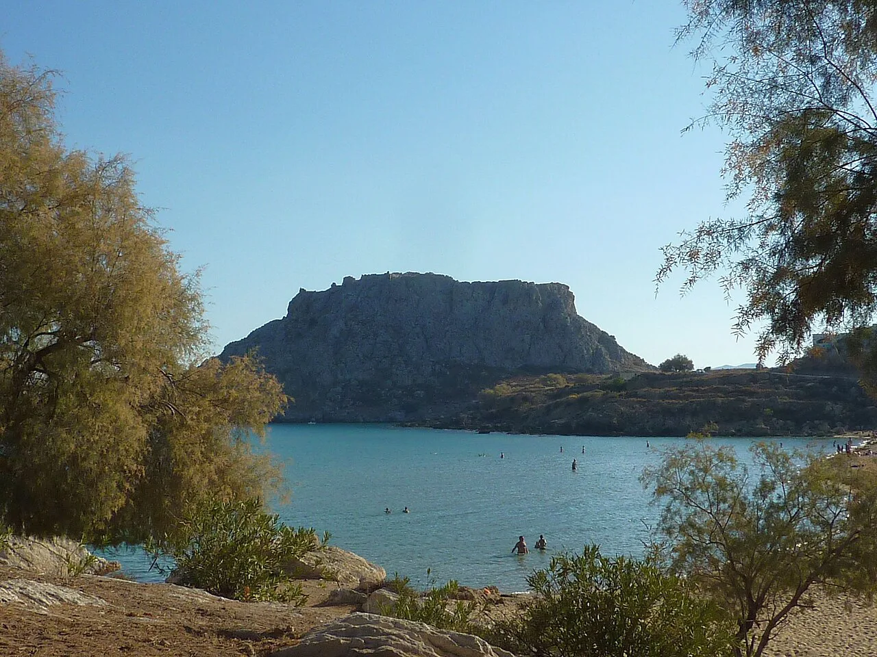 Charaki, Feraklos Castle View from Agathi Beach, Rhodes