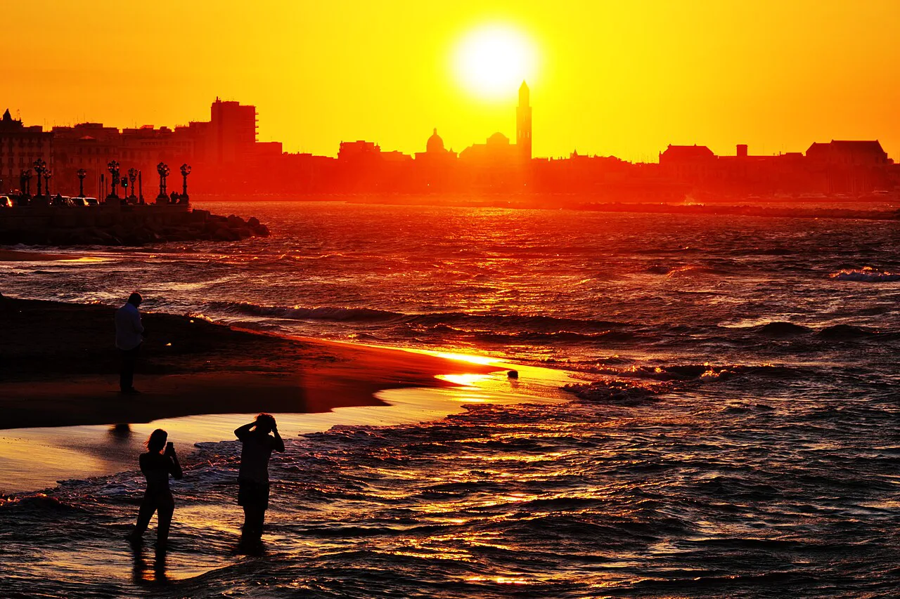 Sunset in Bari, Apulia, Italy