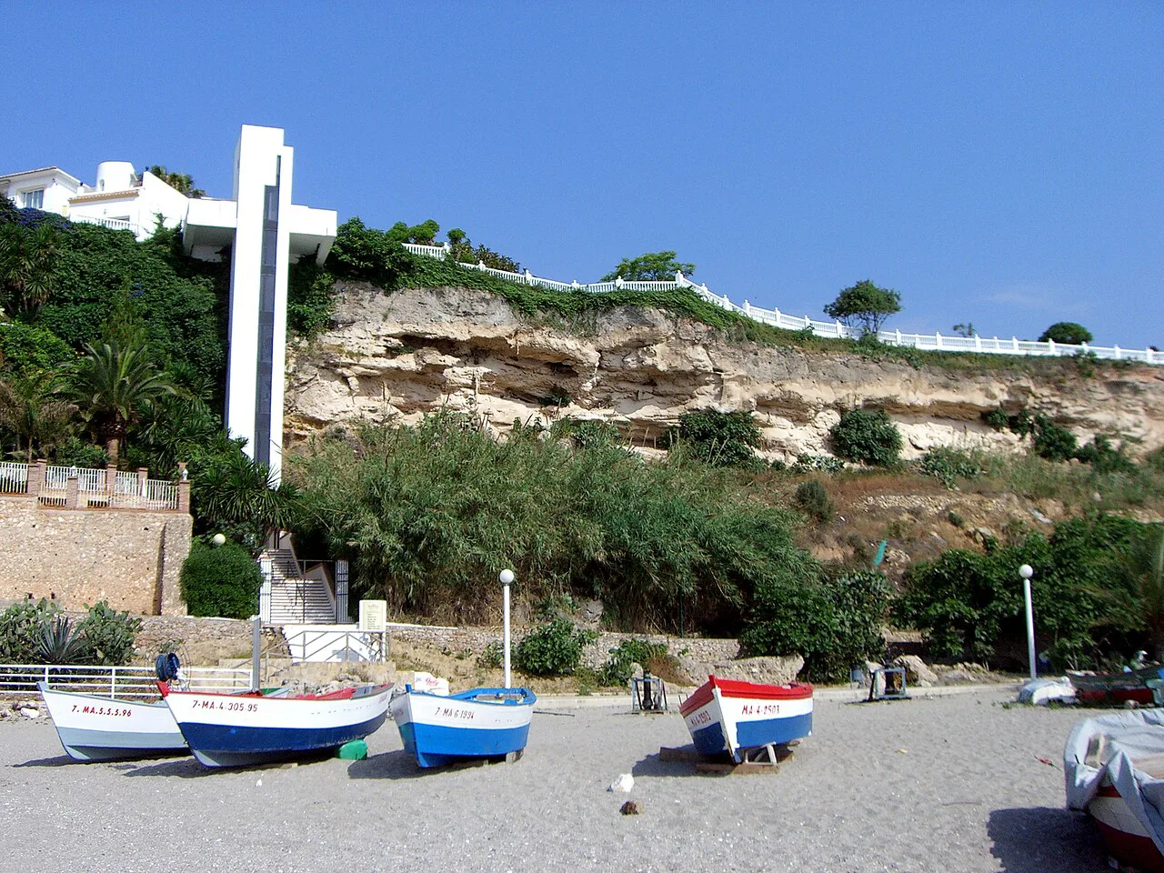 Lift down to Nerja beach