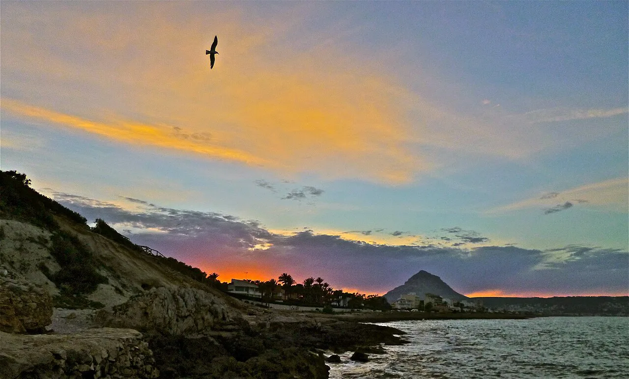 Montgó visto desde La Caleta I, Jávea, Dénia
