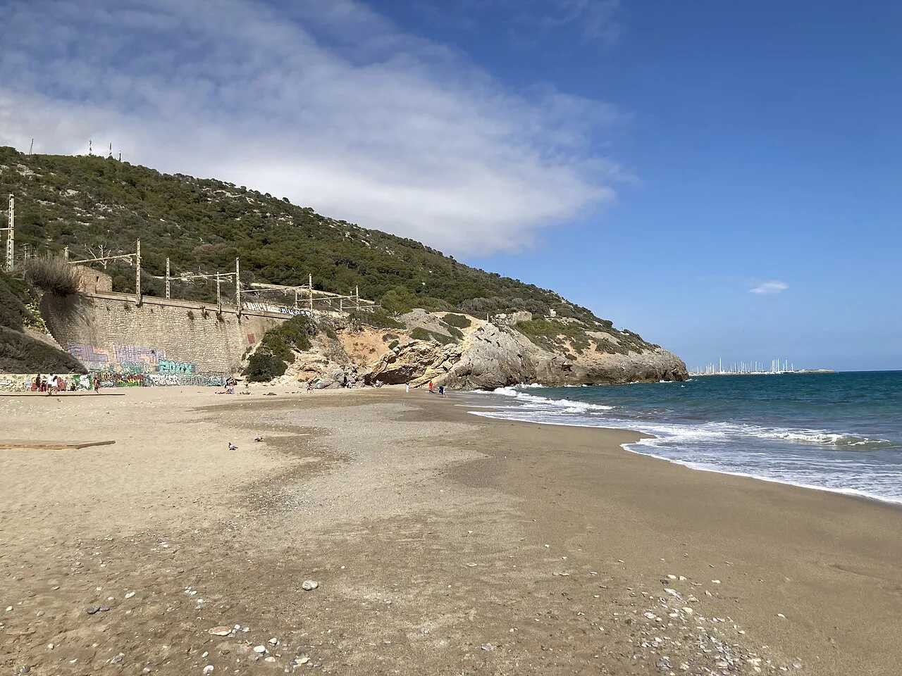 Garraf beach and hills, Sitges