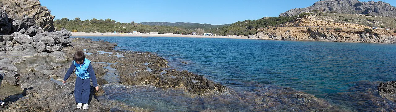 Glister Beach from the rocks - panoramio, Rhodes