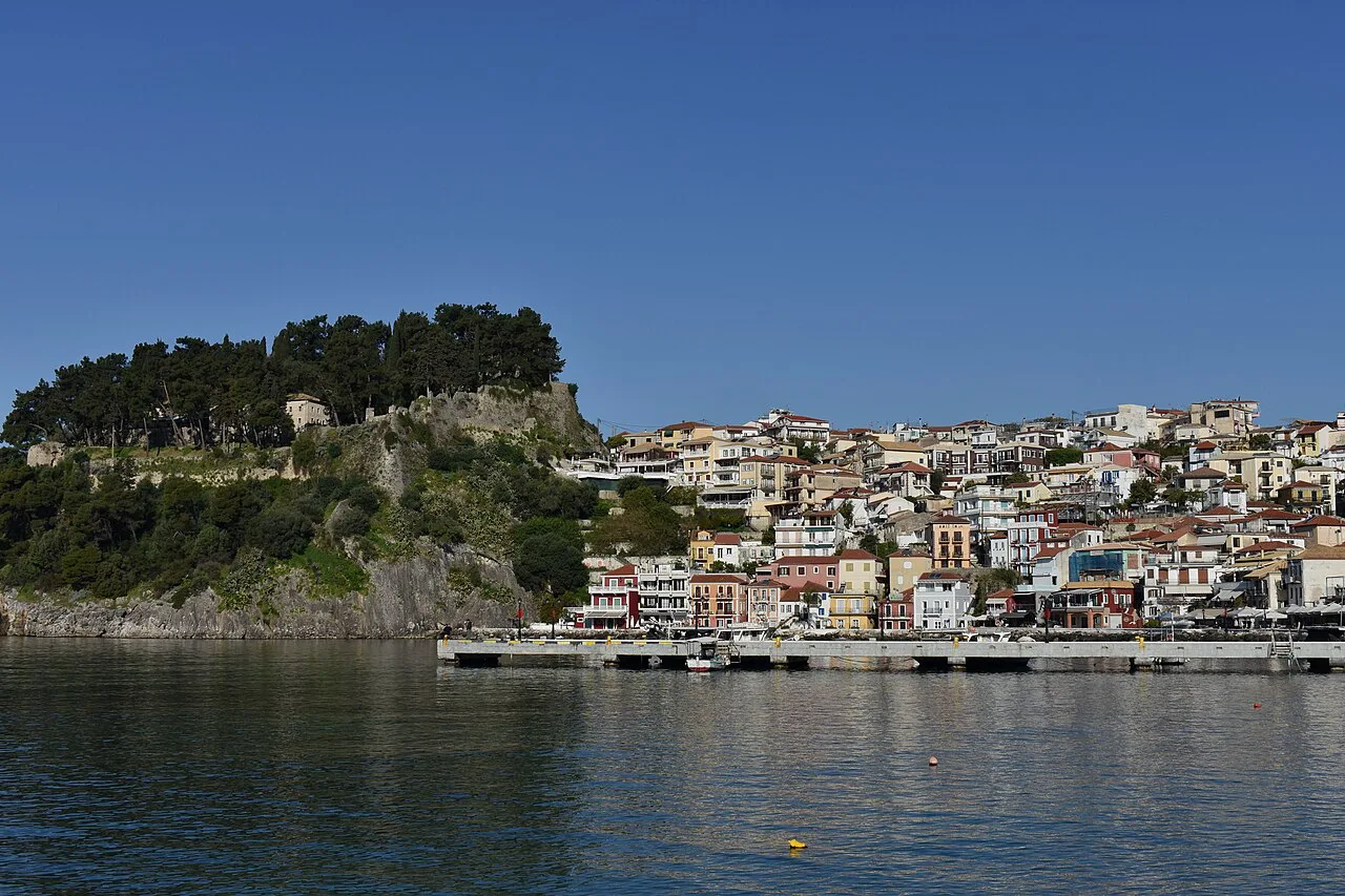 Greece, Parga with Parga Castle - Rock Town