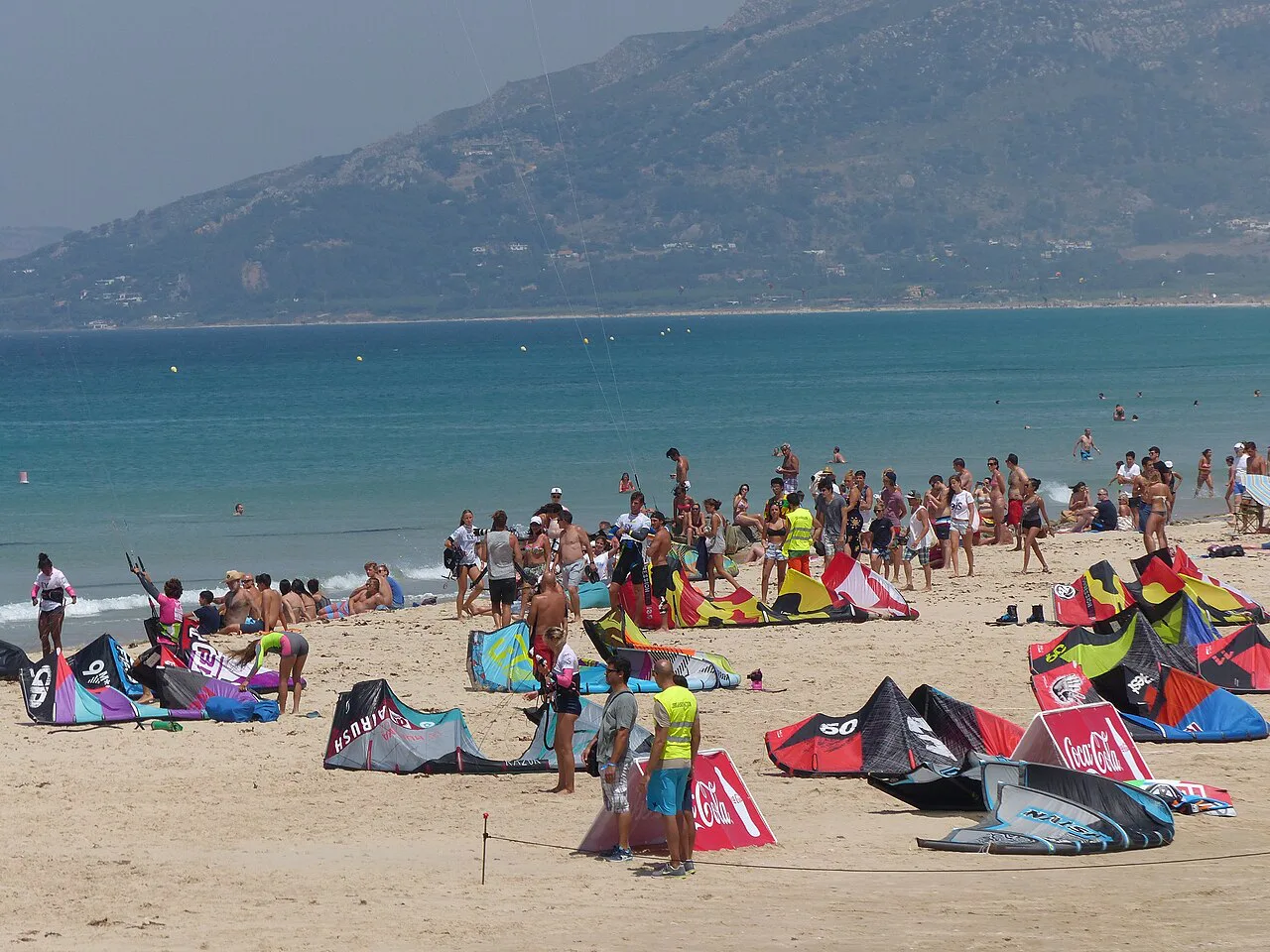 Playa de los Lances, campeonato de Kitesurf, Tarifa, España