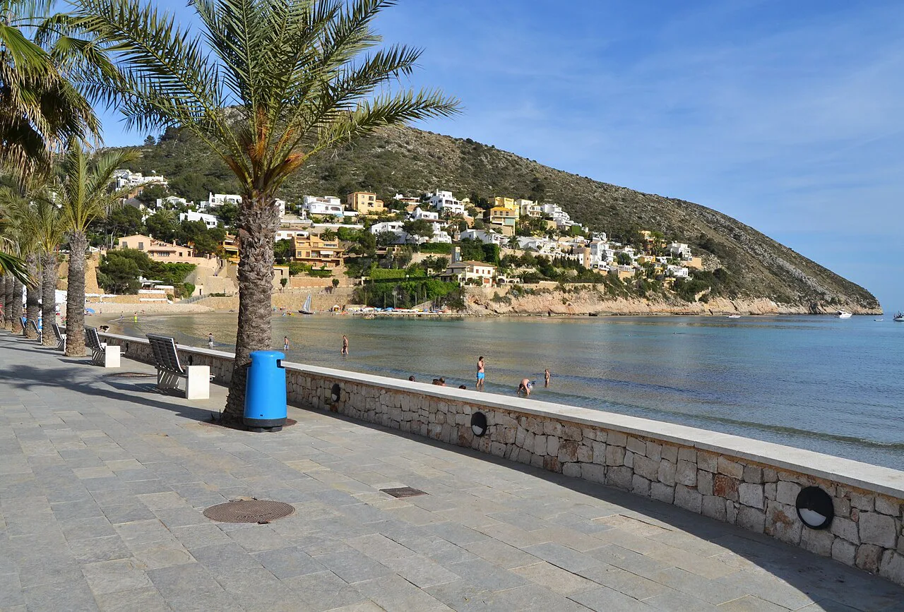 Platja del Portet de Moraira, passeig, Dénia