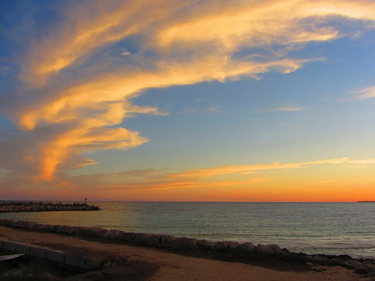 " 12 - ITALY - holiday vacation Salento ( south Apulia ) 6 sunset at sea, Lecce