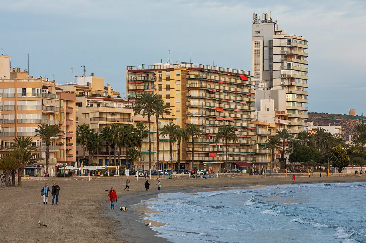 Platja de Llevant in Santa Pola, Alicante, Spain, January