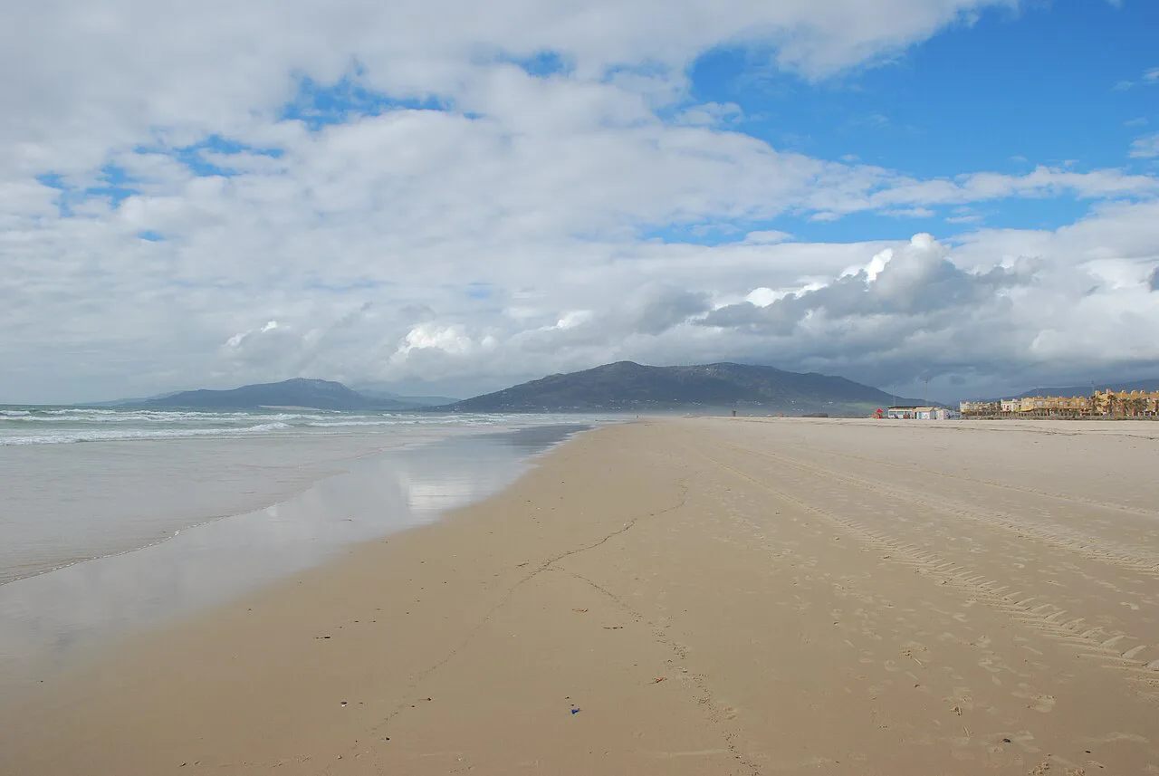Tarifa winter beach and sky