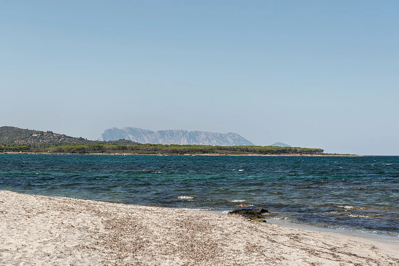 Tavolara Island in the distance - Budoni, Sassari, Italy - August 8, Olbia