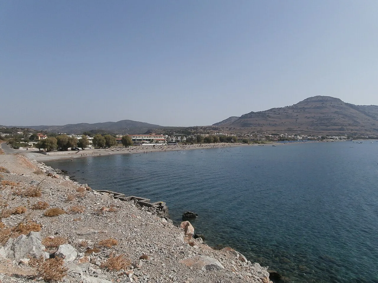 Atlantis Fish Taverna and Kamari Beach Hotel at Lardos Beach Rhodes 4 September