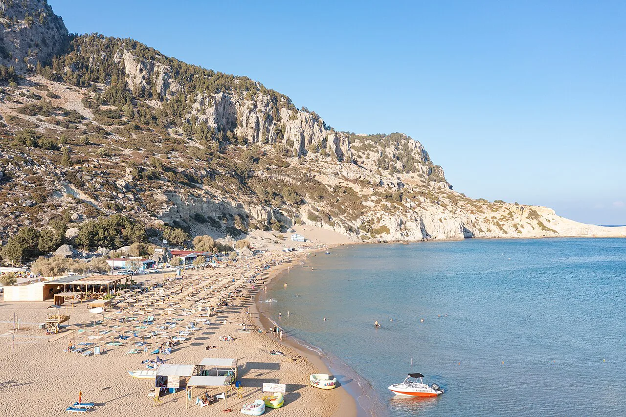 Voulas place at Tsambika Beach, Rhodes, Greece