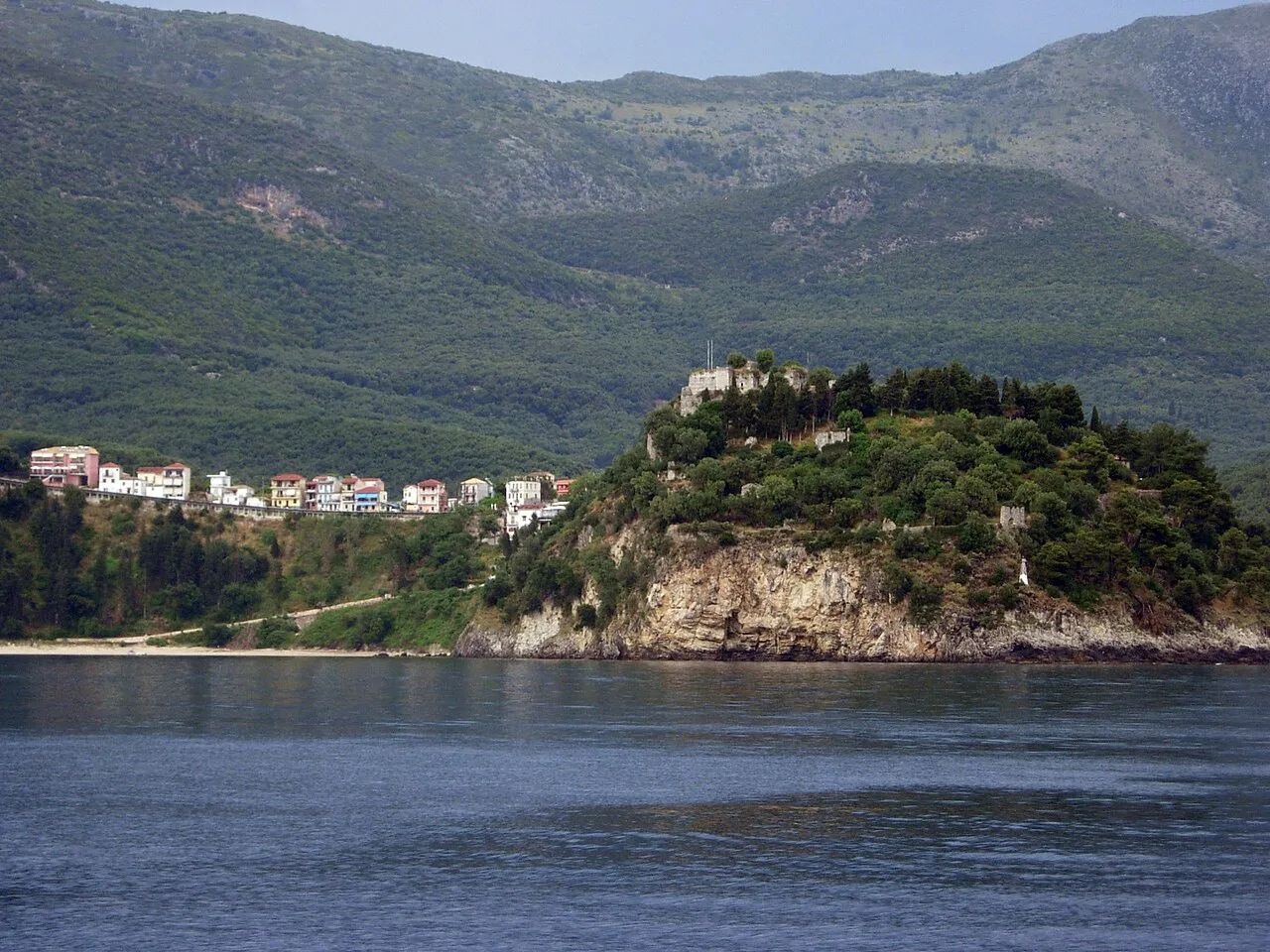 Parga and its castle from the sea