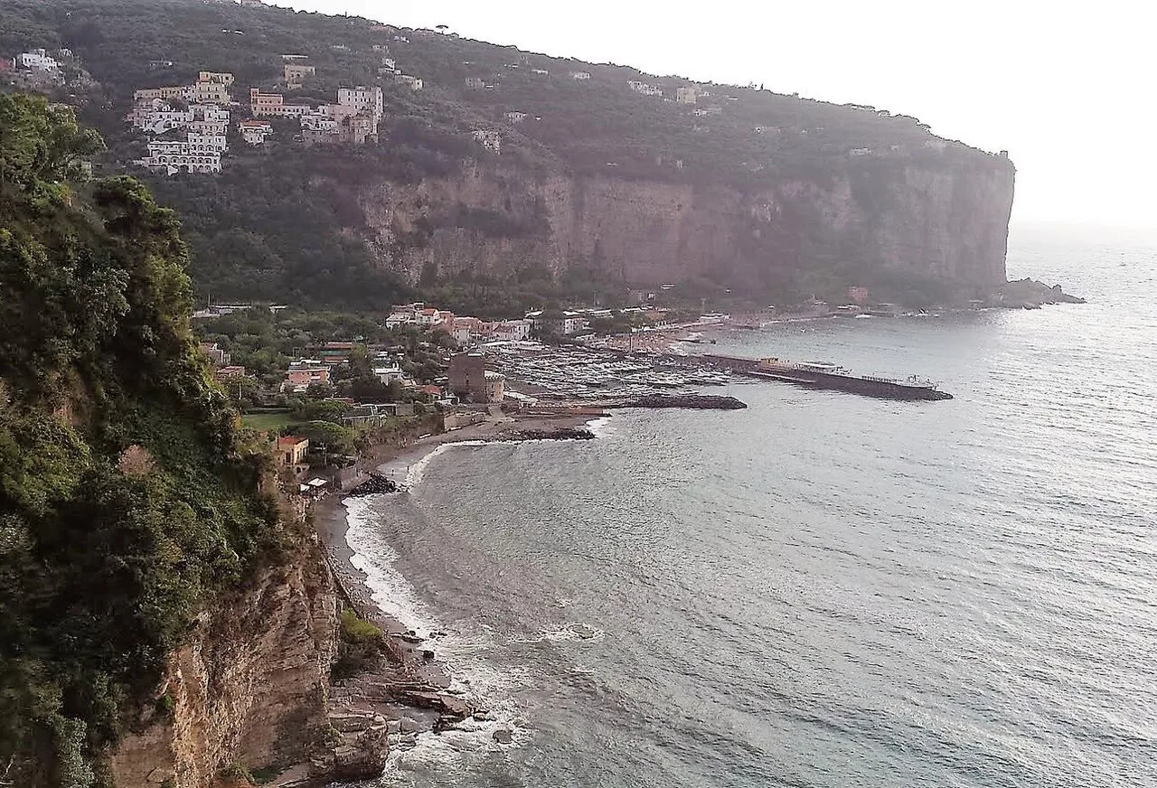 View of Marina di Equa and the Tower seen from Vico Equense, Sorrento